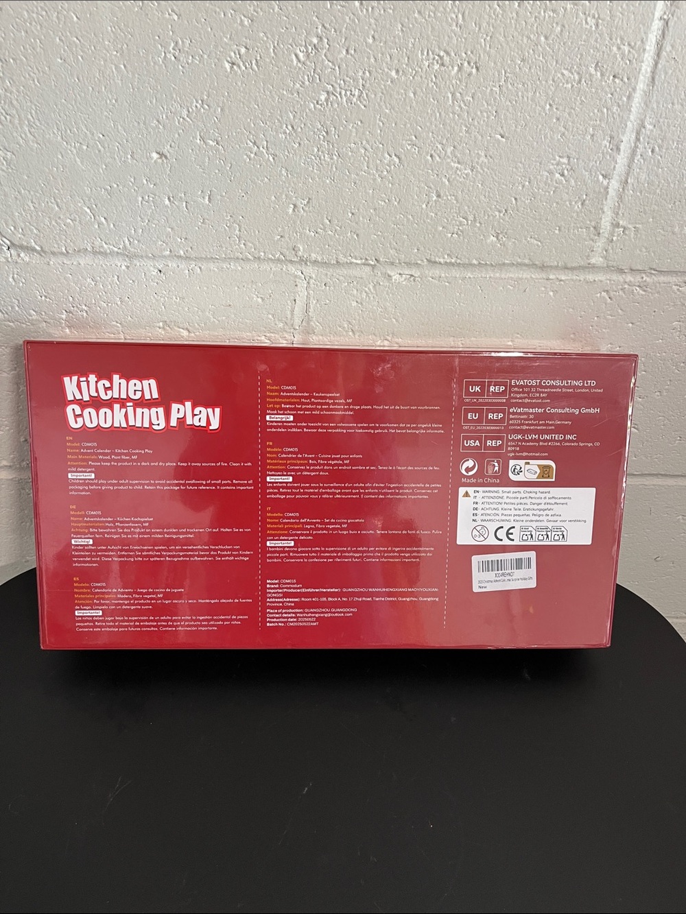 Wooden Kids Cooking Playset - Red Pretend Pan and Accessories - Picture 5 of 5